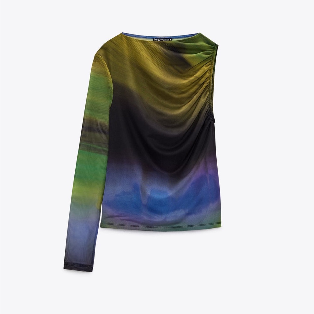 Ruched tulle top